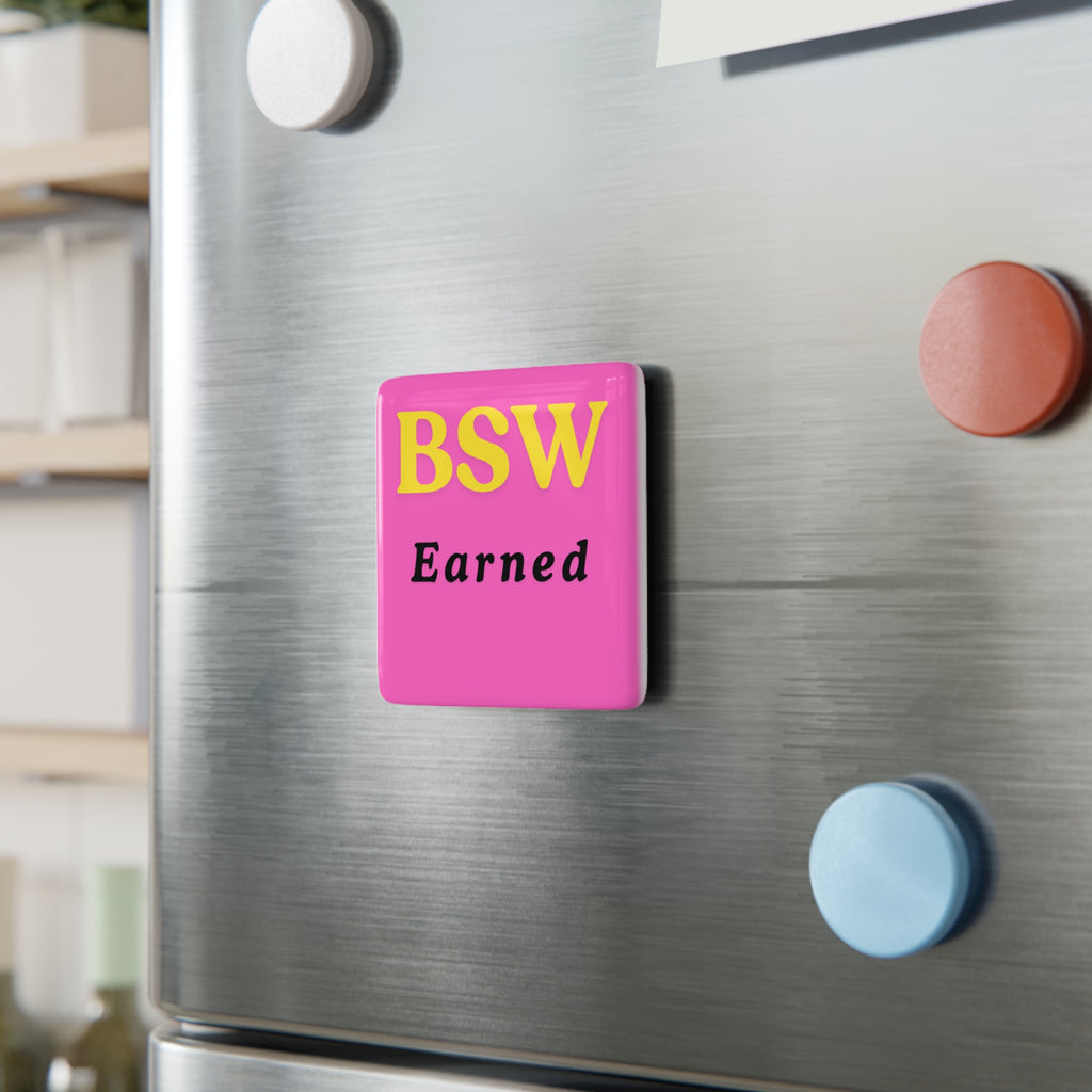 BSW Compassion Magnet | Social Work Gift | Bachelor of Social Work Graduation | Social Worker Gift Idea | 2” Square Porcelain Magnet