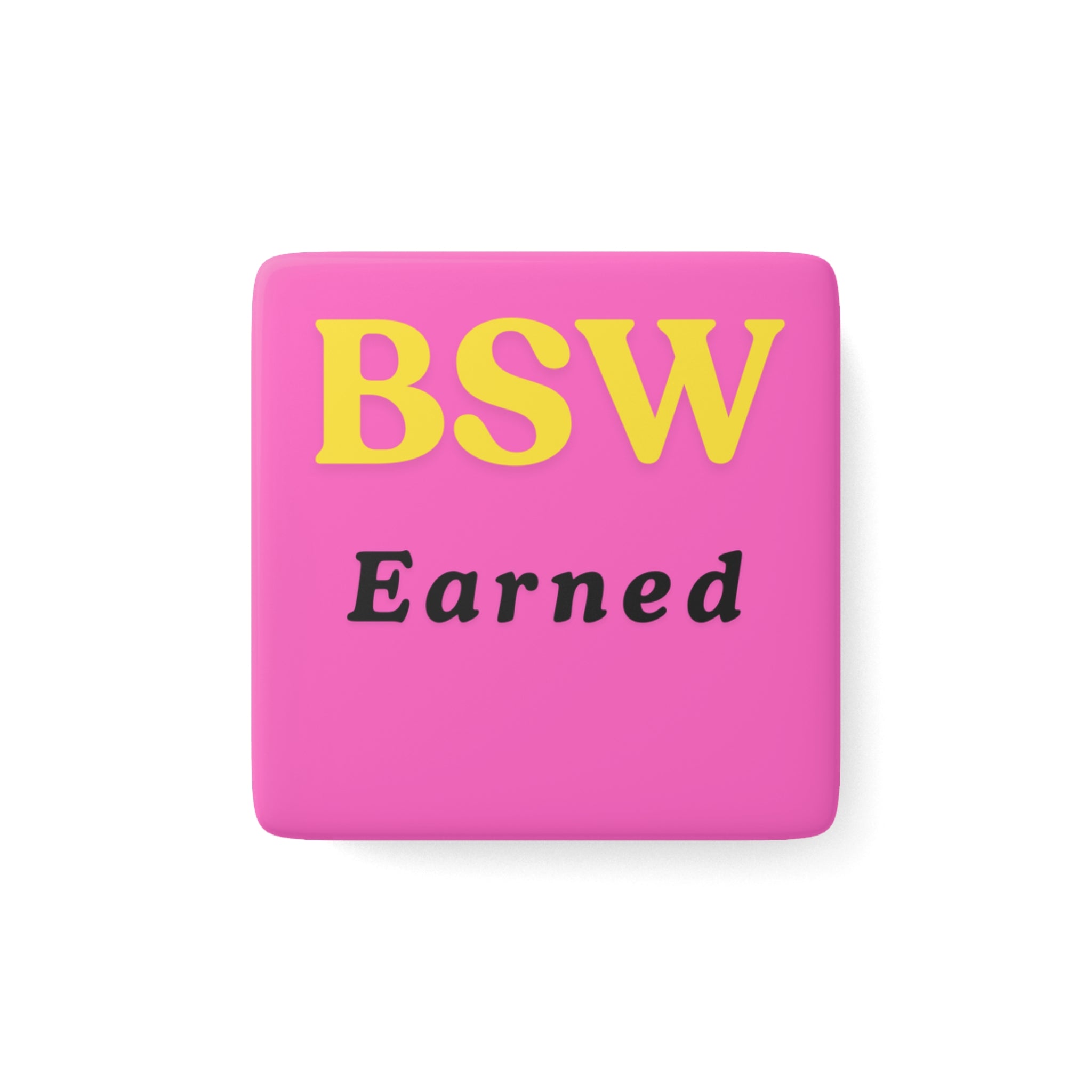 BSW Compassion Magnet | Social Work Gift | Bachelor of Social Work Graduation | Social Worker Gift Idea | 2” Square Porcelain Magnet